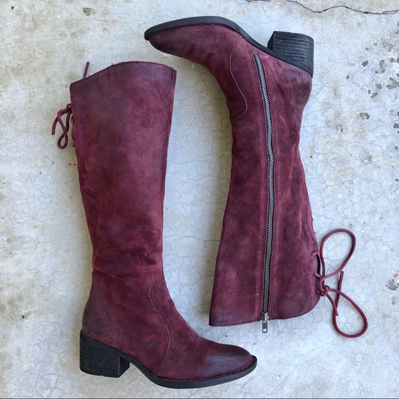 Born Shoes - 💸SOLD💸Born Felicia Tall knee high boots suede purple 6.5